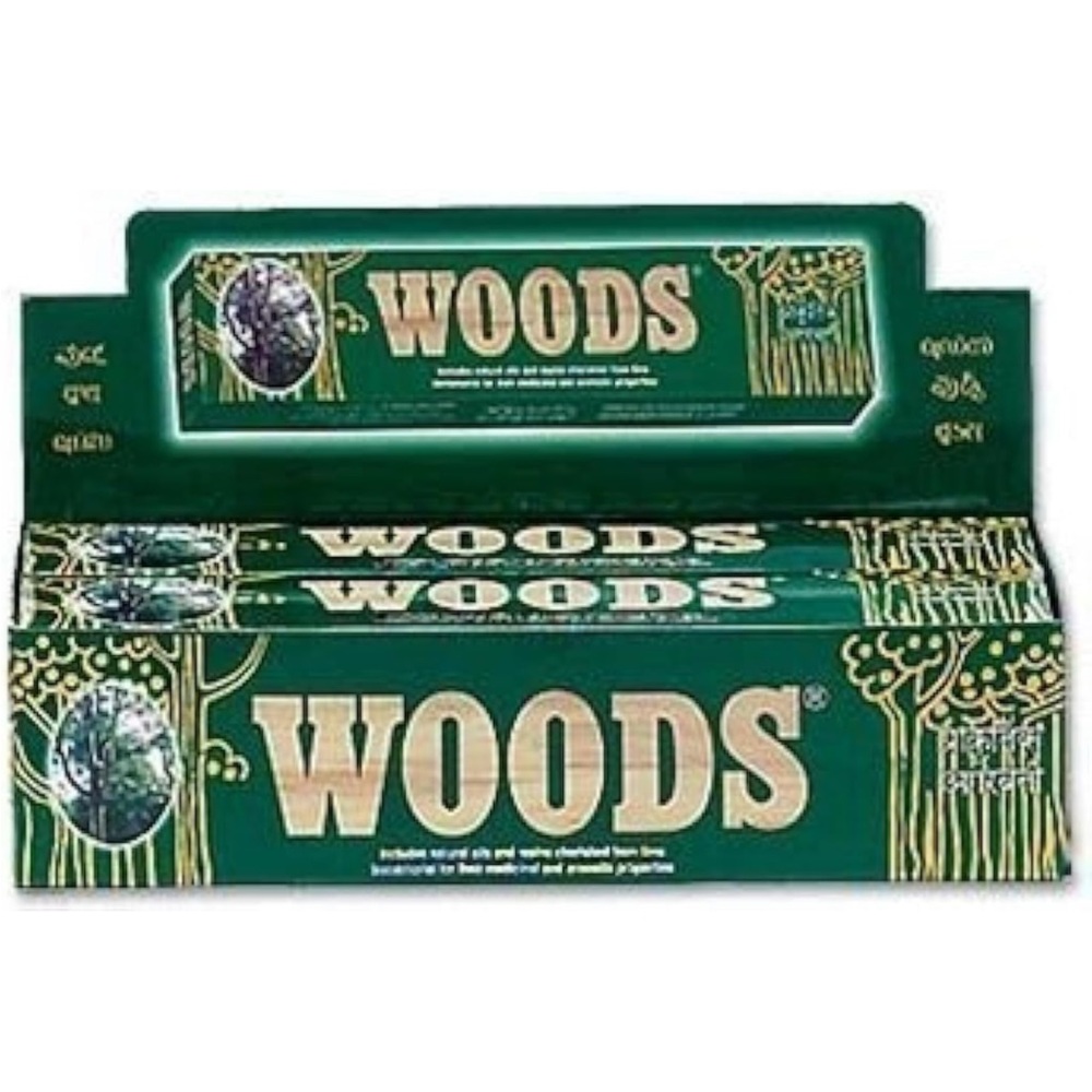 🐼 3/$25 Woods natural incense sticks - rare - imported from India - 32g box